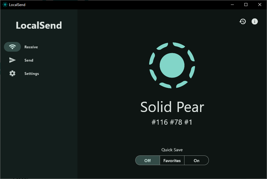 LocalSend desktop application on Windows